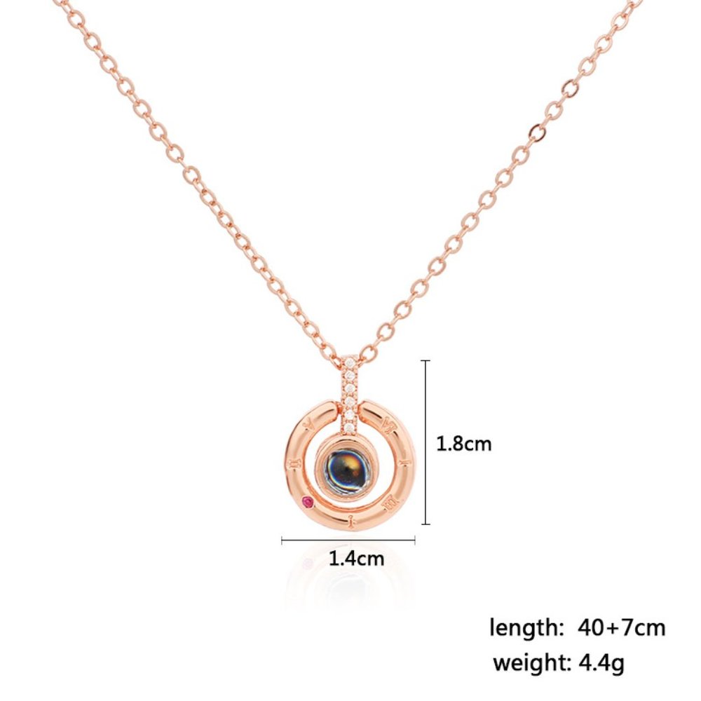 I Love You Gift Circle Stone Necklace - Picture 6 of 12